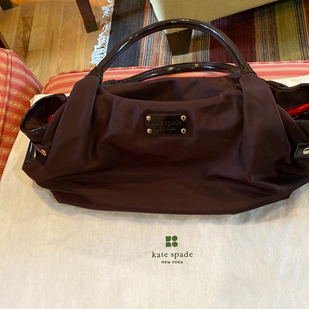 Kate Spade microfiber and patent leather purse